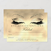 Luxe Lashes Extension Makeup Certificate Gift (Voorkant / Achterkant)