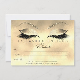 Luxe Lashes Extension Makeup Certificate Gift