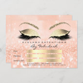 Luxe Lashes Peach Gold Makeup Certificate Gift (Voorkant / Achterkant)