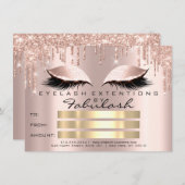 Luxe Lashes Roos Gold Makeup Certificate Gift Kaart (Voorkant / Achterkant)