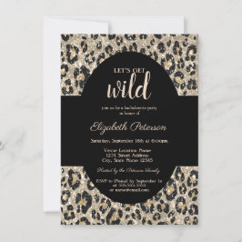 Luxe Laten we wild worden Glitter Luipaardprint Kaart