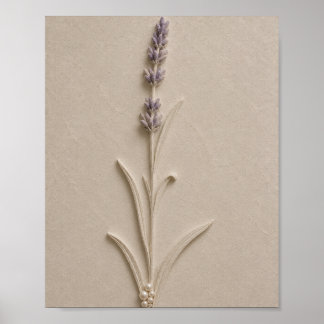 Luxe Lavendel Botanische Poster 