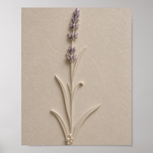 Luxe Lavendel Botanische Poster (Voorkant)
