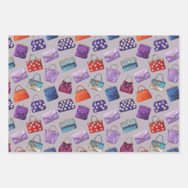 Luxe lavendel damesportemonnee inpakpapier