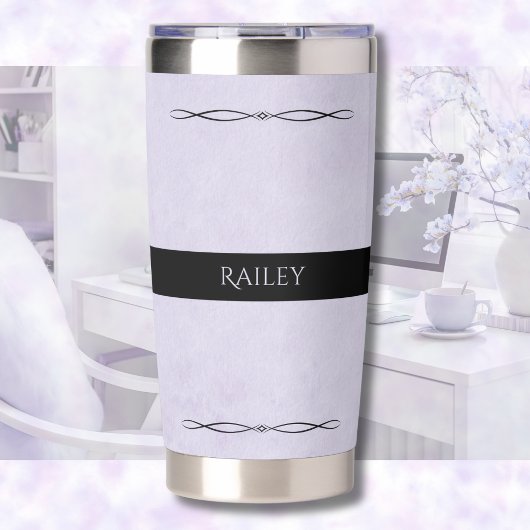Luxe Lavendel Monogram Reisbeker Geïsoleerde Drinkbeker