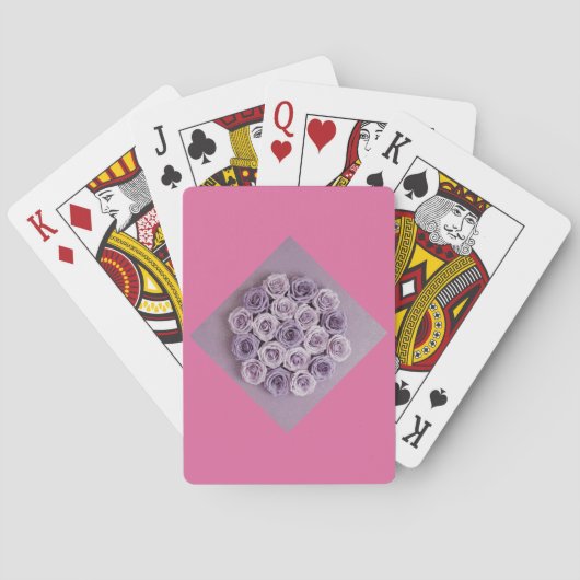 Luxe Lavendel Zilver Roze Card Deck Pokerkaarten (Achterkant)