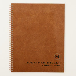 Luxe Leather Gold Monogram Appointbook Planner