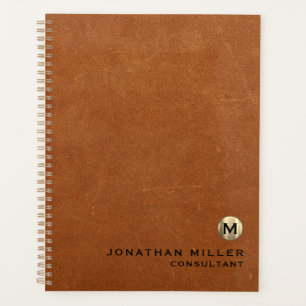 Luxe Leather Gold Monogram Appointbook Planner