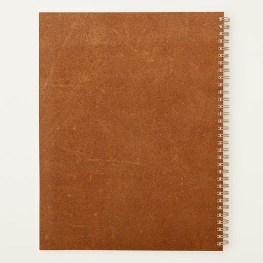 Luxe Leather Gold Monogram Appointbook Planner (Achterkant)