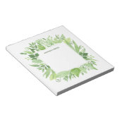 Luxe Leaves | Groen botanisch Lijst Notitieblok (Schuin)