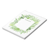 Luxe Leaves | Groen botanisch Lijst Notitieblok (Linkerzijde)