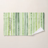 Luxe Leaves | Groene chemicaliën en monogram Bad Handdoek (Handdoek)