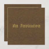 Luxe lederen blikjes uitnodigen voor bruiloft in b kaart (Voorkant / Achterkant)