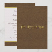 Luxe lederen blikjes uitnodigen voor bruiloft in b kaart (Voorkant / Achterkant)