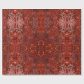 Luxe lederen getextureerd goudbruin patroon cadeaupapier (Vlak)