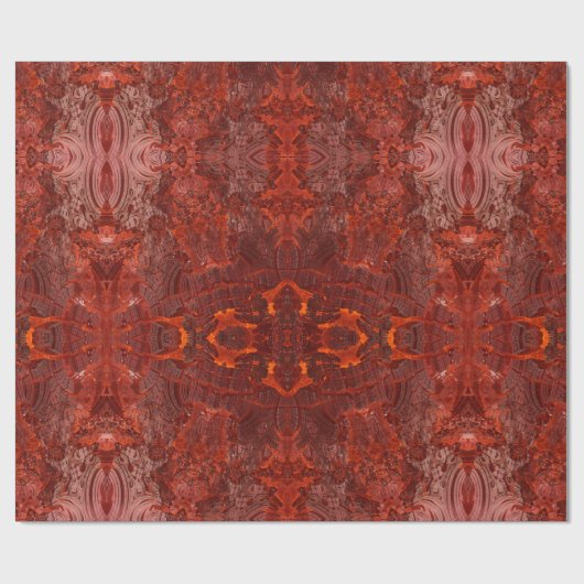 Luxe lederen getextureerd goudbruin patroon cadeaupapier (Vlak)