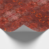 Luxe lederen getextureerd goudbruin patroon cadeaupapier (Hoek)