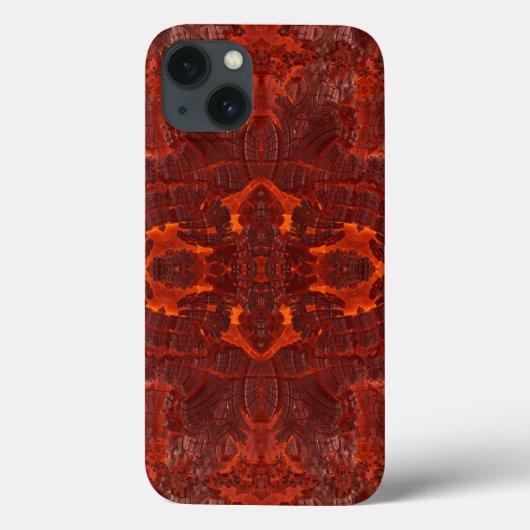 Luxe lederen getextureerd goudbruin patroon Case-Mate iPhone case (Achterkant)