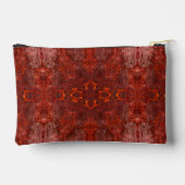 Luxe lederen getextureerd goudbruin patroon etui (Achterkant)