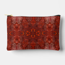 Luxe lederen getextureerd goudbruin patroon etui