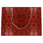 Luxe lederen getextureerd goudbruin patroon groot cadeauzakje (Voorkant)