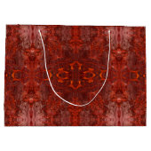 Luxe lederen getextureerd goudbruin patroon groot cadeauzakje (Achterkant)