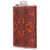 Luxe lederen getextureerd goudbruin patroon heupfles (Links)