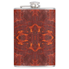 Luxe lederen getextureerd goudbruin patroon heupfles