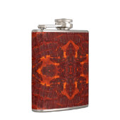 Luxe lederen getextureerd goudbruin patroon heupfles (Rechts)