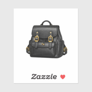 Luxe lederen rugzak sticker Elegante esthetiek