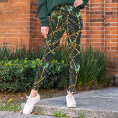 Luxe Leggings met Golden Chain Pattern