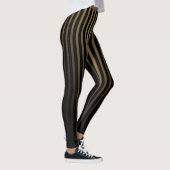 Luxe Leggings met zwarte & goudstrepen - elegantie (Rechts)