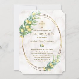 Luxe Lemon Branches Gold Cross-bevestiging Kaart