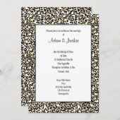 LUXE LEOPARD BLACK TRIM WEDING KAART (Voorkant / Achterkant)