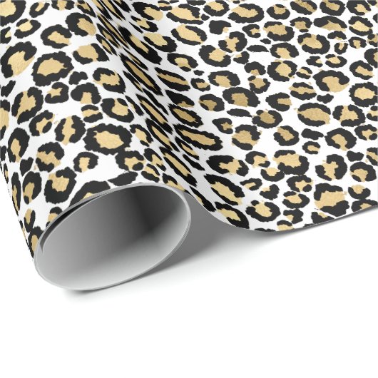 LUXE LEOPARD DIERLIJKE BIRTHDAAG WEDINGWRAP CADEAUPAPIER (Rol Hoek)