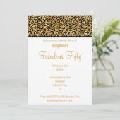 LUXE LEOPARD GOLD CUSTOM INVITATION KAART (Staand voorkant)
