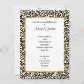 LUXE LEOPARD GOLD TRIM WEDING KAART (Voorkant)