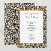 LUXE LEOPARD GOLD TRIM WEDING KAART (Voorkant / Achterkant)