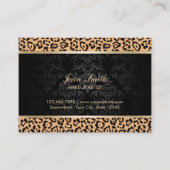 Luxe leopard Print & Damask Makeup Artist Visitekaartje (Voorkant)