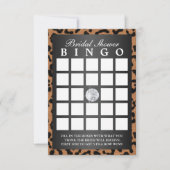 Luxe leopard Print Vrijgezellenfeest Bingo Cards Kaart (Voorkant)