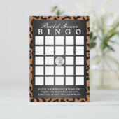 Luxe leopard Print Vrijgezellenfeest Bingo Cards Kaart (Staand voorkant)