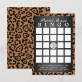 Luxe leopard Print Vrijgezellenfeest Bingo Cards Kaart (Voorkant / Achterkant)