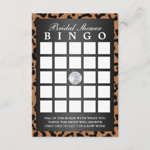 Luxe leopard Print Vrijgezellenfeest Bingo Cards Kaart