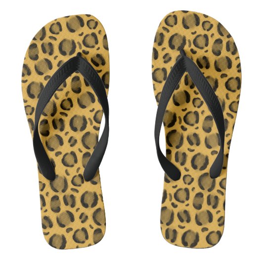 Luxe leopard-printer teenslippers (Voetbed)