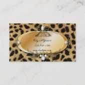 Luxe Leopard PrintVintage Mode Visitekaartjes (Achterkant)