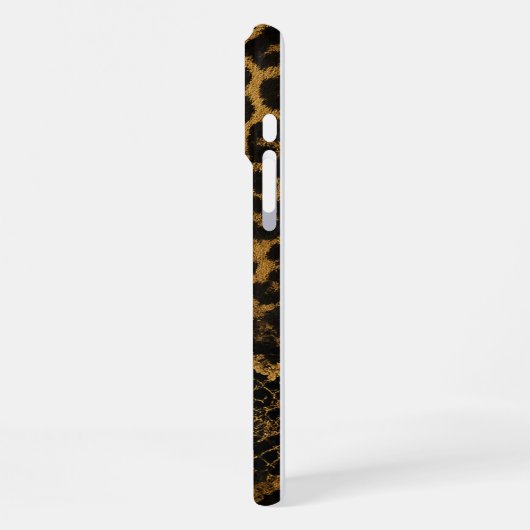 Luxe Leopard-Python Fusion Print iPhone Hoesje (Linkerkant)