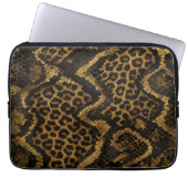 Luxe Leopard-Python Fusion Print Laptop Sleeve (Voorkant)