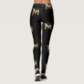 Luxe Letter zwarte Leggings (Achterkant)