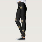 Luxe Letter zwarte Leggings (Links)