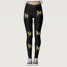 Luxe Letter zwarte Leggings